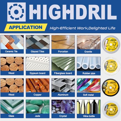HIGHDRIL 3" 75mm Circular Saw Blade Set 4pcs - Diamond/HSS/Carbide Cutting Disc for Angle Grinder Cutting Soft Metal Copper Aluminum Tile Marble Granite Plastic Wood Glass - size: MIX 4