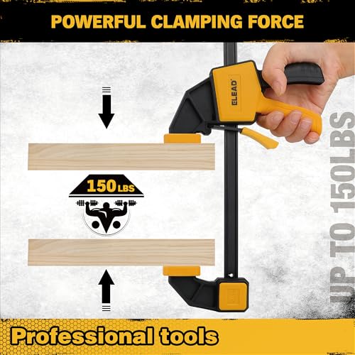 8-Piece Bar Clamps for Woodworking - 4 Pcs 12 inch Bar Clamps with 150 LBS Load Limit, 4 Pcs Heavy Duty Metal Spring Clamps, Quick Release Triggers - style: 8-Piece long 150lbs