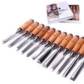 ATOPLEE 12pcs Wood Carving Chisel Set for Woodworking, Professional Wood Gouge Tools with Box and Roll Up Bags for Carpenter Craftsman Gift in Most Carving Project