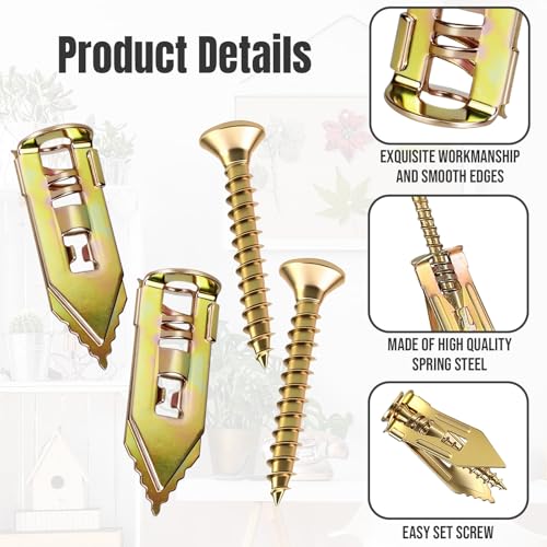 90PCS Self Drilling Drywall Anchors with Screws Kit