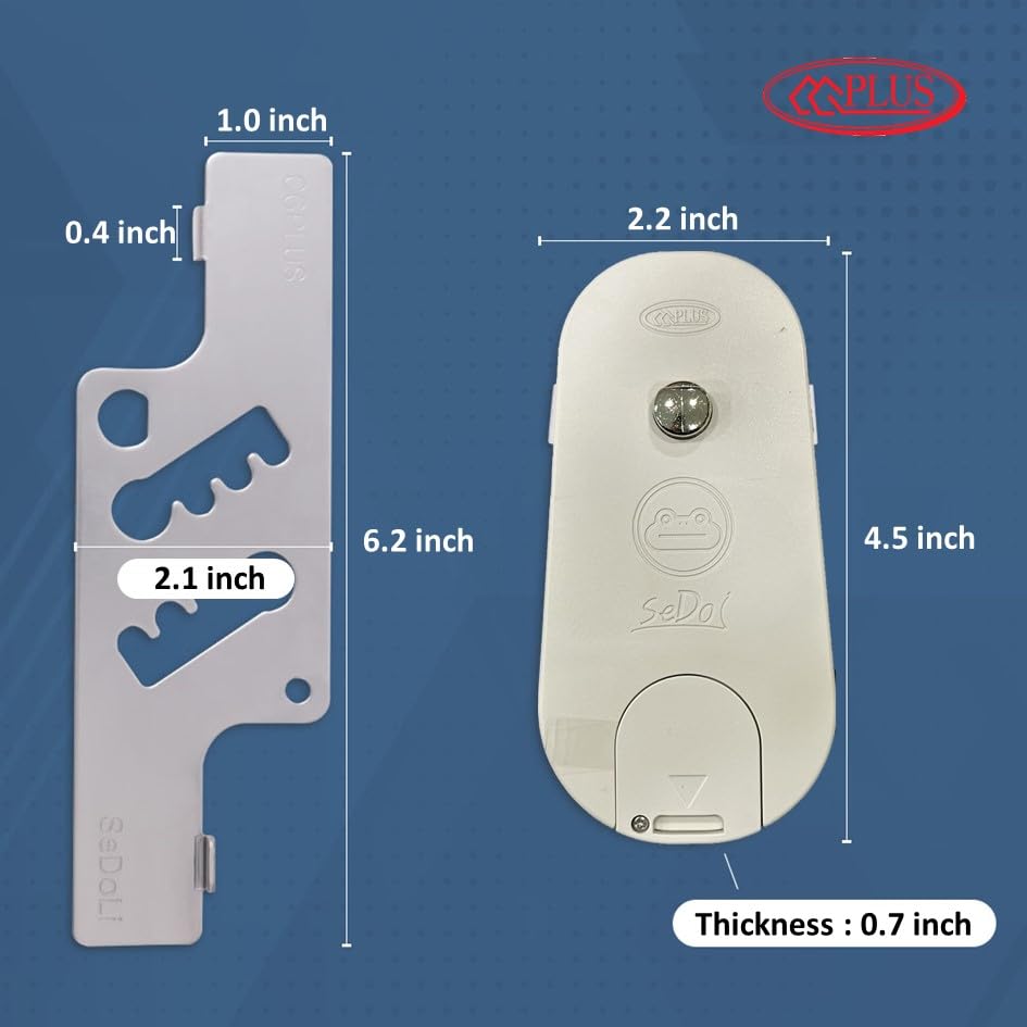 CGPLUS Security Door Stopper Alarm SEDOLI 100DB Siren for Safe Stay, Home, Travel - color: alarm ivory