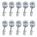 Antrader 10-Pack Furniture Side Knock Down Furniture Cam Lock Connecting Fitting Pre-Inserted Nut Dowels Connector Assembly (812 Fitting+28mm Screw) - size: 28mm