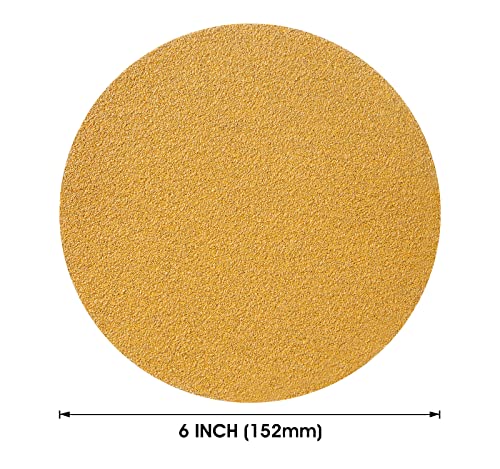 S SATC 100 PCS PSA Sanding Discs, 60 Grit Sandpaper Roll 6 Inch Adhesive Backed Sandpaper Sander Attachment for Drill Aluminum Oxide Round Automotive Sandpaper with Sticky Back - style: 60 Grit
