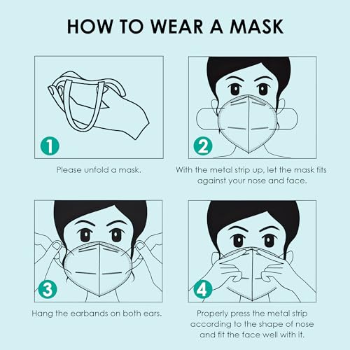 LEMENT KN95 Face Masks,100 Pack Breathable Cup Dust Mask For Adults,5 color - color: Adult-100 Pack-color