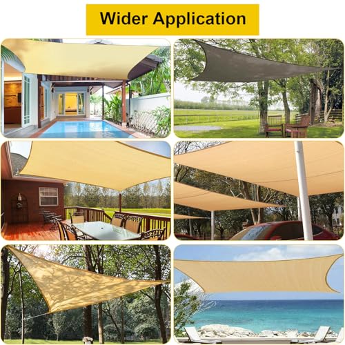 HYASIA Shade Sail Hardware Kit with Wire Ropes, 304 Stainless Steel Heavy-Duty Rustproof Turnbuckles, Hardware for Triangle Rectangle Square Sun Shade Sails, Ideal for Patios Gardens Lawns Outdoor