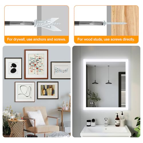 KURUI 110Pcs Heavy Duty Metal Drywall Anchors and Screws Kit, Easy Self Drilling, Durable & Renter Friendly, Silver Anchors for Sheetrock,Hollow Wall, Hanging Shelves,Mirrors,Wall Decor,Pictures
