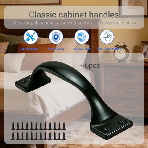 6PCS Cabinet Pull & Door Handle, Premium 5.6-Inch Kitchen Drawer Pulls