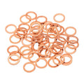 MECCANIXITY 52 Pcs Flat Copper Washers, 7x10x1mm Copper Upgraded Flat Metric Sealing Crush Ring Washers for Hydraulic Fittings Screw Bolt Nut Electronic Repair - size: 7x10x1mm