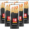 AROIC Acrylic Paint Brushes, 6 Packs / 60 pcs Nylon Hair Paint Brush Set - size: 60pcs-black