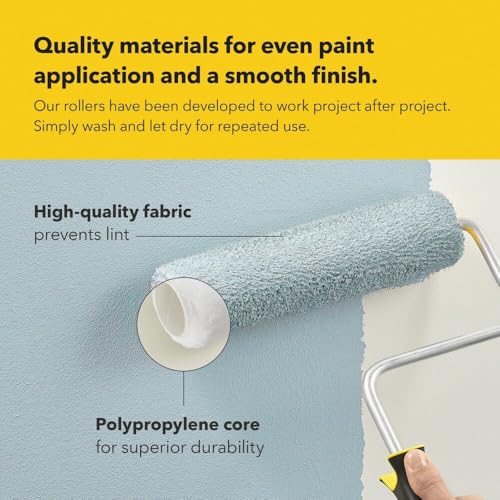 Purdy White Dove 6-1/2 in. x 1/4 in. Jumbo Mini Woven Fabric Roller Cover (2-Pack) - 1 Each - color: 6.5 inch Jumbo Mini Replacement, size: 6-1/2 in. x 1/4 in., style: Pack of 2