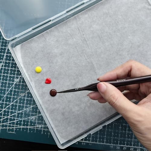 Stay Wet Palette for Acrylic Painting, Wet Pallets for Painting Miniatures Include Wet Pallete Tray, 2 Pcs Sponges and 100 Pcs Hydro Paper to Keep Paint Stay Wet - color: Regular Version
