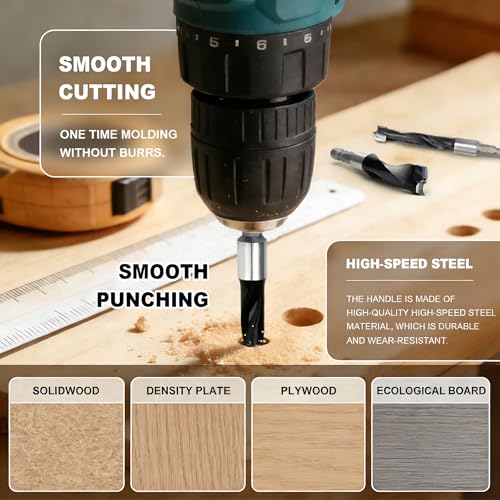 2-Pack 5/16 Inch Forstner Drill Bit Carbide Tipped Woodworking Hinge Cutter - size: 5/16"