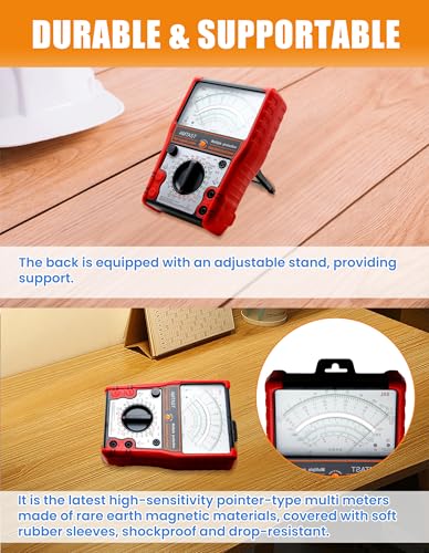 Analog Multimeter Tester Portable Multi Meter Multi Testers for Electrical Applications Pointer Multimeter Measures Voltage, Current, Resistance, Diode and hFE (Model AMT88L) - style: Model 2