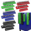 SWANLAKE Magnetic Socket Organizer Set, 1/4", 3/8", 1/2" Sockets Holds 286 Pieces Magnetic Socket Trays (Blue&red&black&green, 12 Pcs) - style: 12PCS Multi-Color