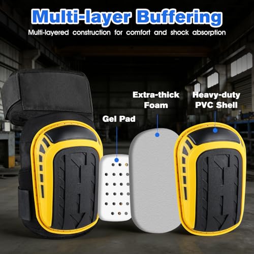 RO6G Knee Pads for Work, Construction Knee Pads for Men