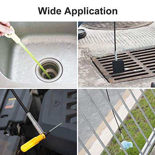 DR.PEN Flexible Grabber Claw Pick Up Reacher Tool (Drain Clog Remove Tool), With 4 Claws Bendable Hose Pickup Reaching Assist Tool for Litter Pick, Home and Kitchen Sink, Drains, Toilet (63 inch) - style: 63inch