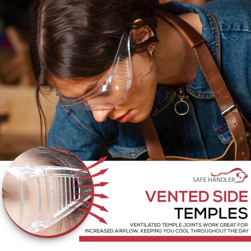 SAFE HANDLER Diamont Vented Over Glasses Safety Glasses - color: Clear