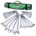 SK Combination Wrench Set, Metric 6 to 32mm, 22-Piece, Premium CR-V Steel - size: Metric 6 to 32 mm