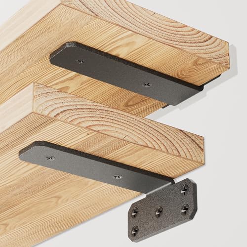 SKYSEN 12 Pack 6" Floating Shelf Bracket, Shelves Brackets, Wood Shelving Brackets Hardware - Heavy Duty - 4/6/8/10/12 inch - Real Hidden Bracket Design（tzj6-12） - size: 6 Inch