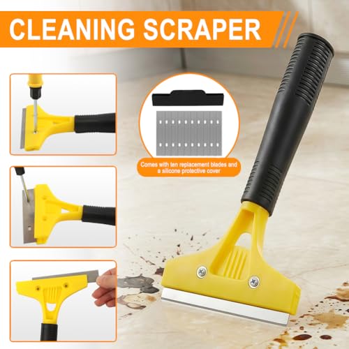 43 Pack Grout Removal Tool Kit, Tile Grout Cleaning & Caulk Remover Set with Scrapers, Saws, Blades & Gloves, Ergonomic Floor Tile Cleaning Tools for Bathroom, Kitchen, Shower