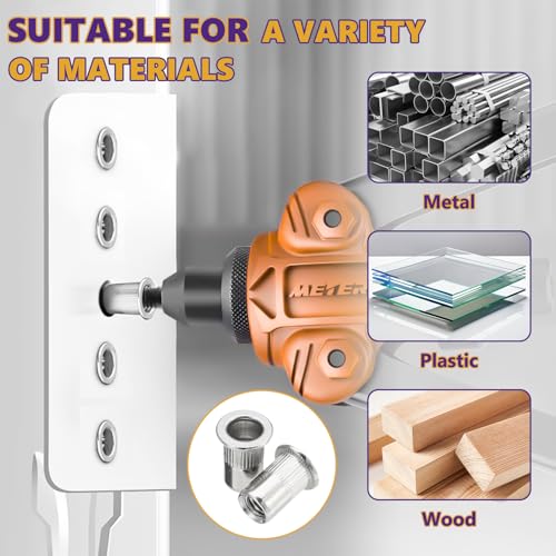 70Pcs M3-0.5mm Rivet Nut Set Flat Head 304 Stainless Steel | High Ductility, For Auto, Furniture & Industrial Use, Storage Case Included. - size: 70Pcs-M3