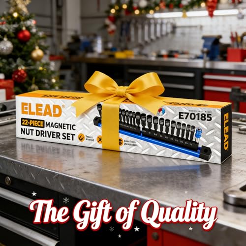 22-Piece Magnetic Nut Driver Set, Metric & SAE (5-13mm & 1/4"-9/16"), 65mm Long, 1/4" Hex Shank Drill Socket Set, Wing Nut-Driver Bit, Quick-change Extension, Magnetic Aluminum Storage Rail - style: Hex with Storage Rail