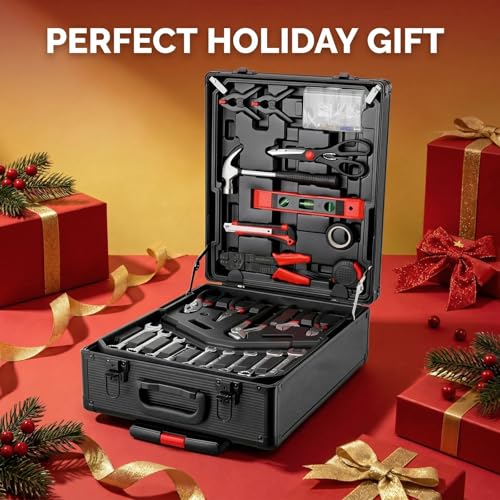 TLGREEN 799-Piece Mechanic Tool Set with Rolling Tool Box, Black - color: Black