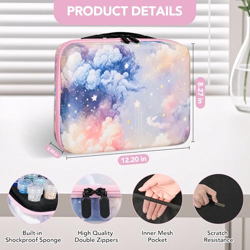 MERATIA Diamond Painting Storage Case Organizer, 40 Slots with Accessories - color: Starlit Mist-40 Slots