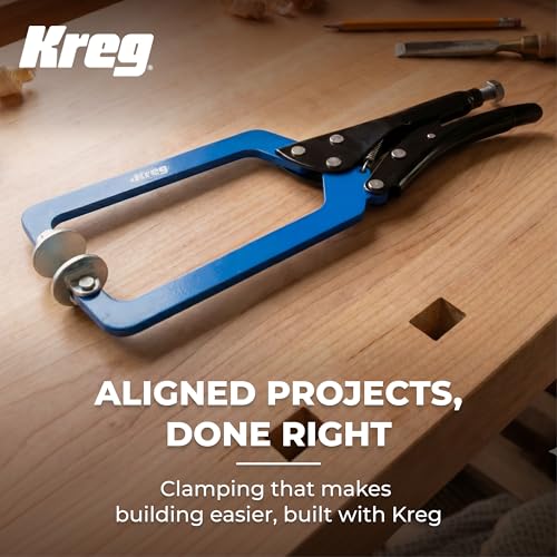 Kreg Wood Project Clamp, Woodworking Clamp, 6" Reach, 5" Clamp Capacity - size: 6 inch