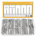 88 Pieces M5 x 30/35/40/45/50mm Machine Screws Nuts Washers Set, Sutemribor M5 Long Screws, M5 Phillips Pan Head Machine Screws Nuts Washers Assortment Kit, 304 Stainless Steel, Fully Threaded - size: M5 Long Screws Kit, style: Phillips Pan Head