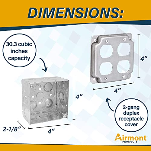 AP-1105X Series Welded Electrical Boxes and Covers (2-Gang Duplex) - size: 2-Gang Duplex