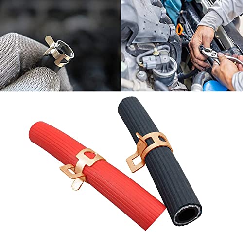 Fielect 1/2" / 13mm Spring Band Type Action Fuel/Silicone Vacuum Hose Pipe Clamp Low Pressure Air Clip Clamp 100pcs - size: 13mm