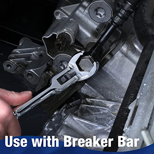 WORKPRO 3/8" Drive Crowfoot Flare Nut Wrench Set, SAE 3/8-1in - size: SAE System
