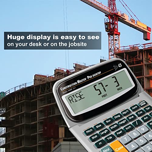 Calculated Industries 44080 Construction Master Pro-Desktop Advanced Construction Math Feet-Inch-Fraction Calculator with Trig Tool for Architects, Estimators, Contractors, Builders and Remodelers - style: Desktop