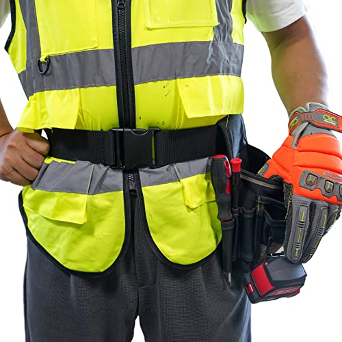 MELOTOUGH Tool Web Work Belt Buckle 2" inch Wide belt Black Simple Style for Woodworkers and Contractors (one size fits all)