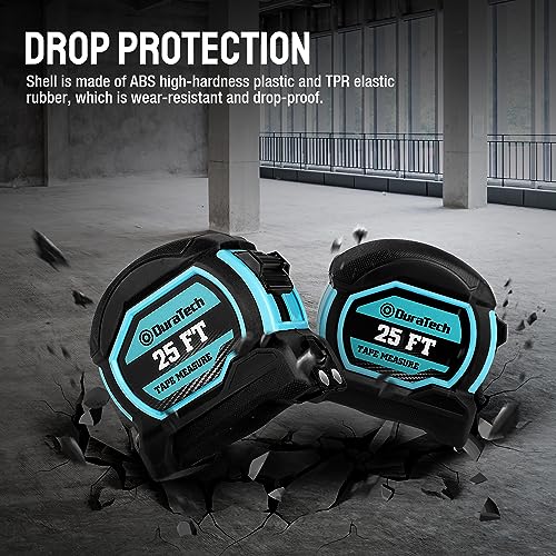 DURATECH 25FT Magnetic Double-Sided Tape Measure, Easy Read Measuring Tape - size: 25 FT, style: 2 Pack