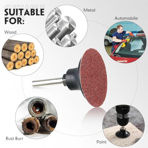 Newwiee 150 Pcs Sanding Disc 2 Inch 60 80 100 120 Grit Die Grinder Convenient Surface Finishing Sanding Disc Fine Medium Coarse Sandpaper for Surface Strip Grind Polish Burr Finish Rust (60 Grit) - size: 60 Grit