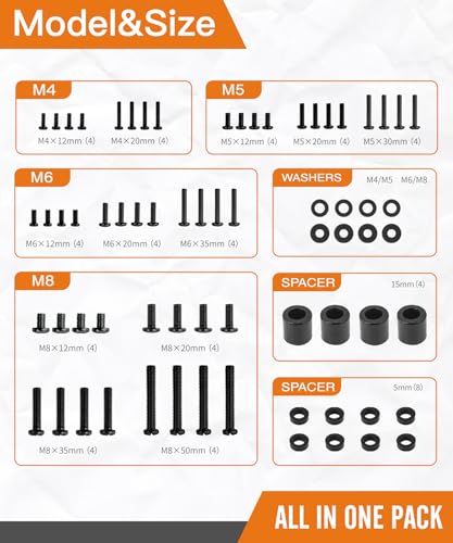 Universal TV Mounting Hardware Screw Kit Set with Box