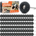 90-Piece Abrasive Buffing & Polishing Wheel Set - 1/8" Shank, 1" (25mm) 80-800 Grit, 15 Wool Felt Buffing Wheels, Rotary Tool Polishing Kit for Metal, Jewelry, Wood, Glass - color: Black 90Pcs