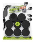 GorillaPads Non Slip Furniture Pads/Floor Grippers (Set of 16 Grips) 2 Inch Round Floor Protectors for Under Furniture, Black, CB144-16 - size: 2" Round 16 Pack