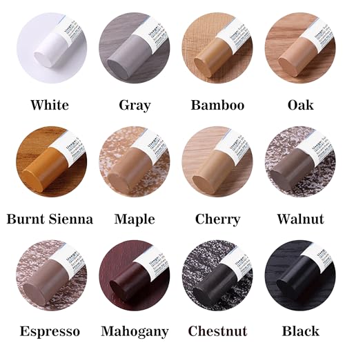 Oriflame Wood Furniture Filler Sticks: 12-Color Wood Repair Wax Crayons with Scraper for Scratches/Cracks/Holes/Stains in Floors/Table/Cabinets/Desks/Bedposts(Hardwood/Laminate)