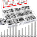 Twidec/102PCS Machine Screw Kit,#6-32#8-32 Phillips Pan Head Extra Long - size: #6-32 #8-32 Assorted Sizes, style: SS Pan Head