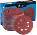 S SATC 72 PCS 5 Inch 8 Hole Hook and Loop Adhesive Sanding Discs Sandpaper for Random Orbital Sander 40 60 80 120 180 240 320 Grits - style: 72PCS 5 Inch Assort Grit