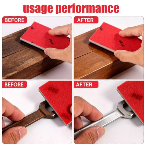 24 Pcs 400 Grit Sanding Sponges, Wet Dry Sanding Blocks for Polishing - size: 24 PCS-400 Grit