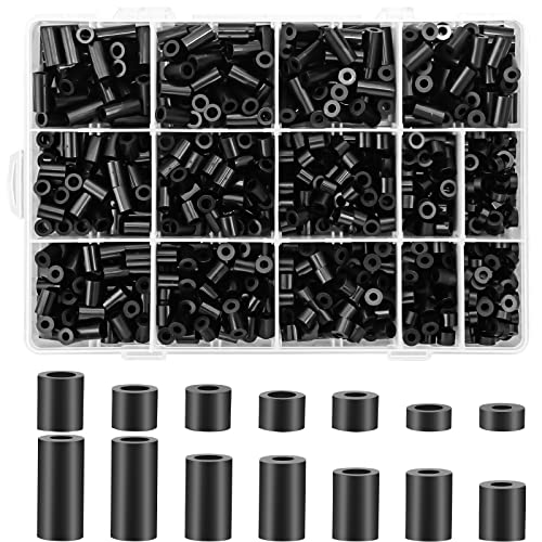 Nylon Round Spacer 1000Pcs, Unthreaded Fits M3 M4 Screws for Outlet Switch