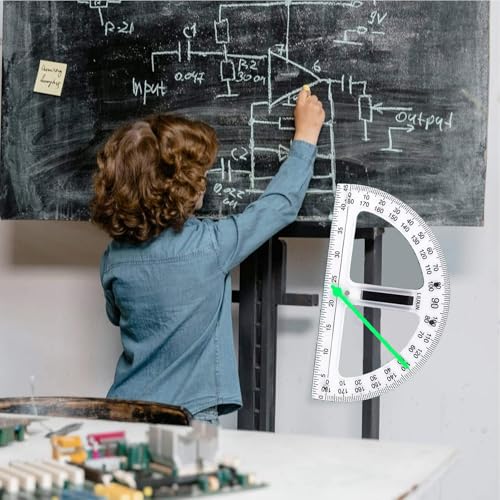 Math Ruler Magnetic Classroom Math Geometry Tool Set Enhances Classroom Learning, Easily Mounts to Blackboard Protractor Measuring Ruler Triangle Ruler (Tp2pc) - size: Tp2pc