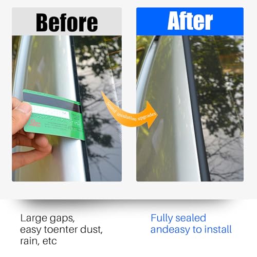 1PC Weather Stripping Door Seal Strip,Rubber Car Door Seal Weather Stripping, T-Shape Windshield,Black(16FT,0.55INCH) - color: Black-16FT/0.55INCH