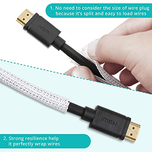 20ft 1/4 inch White Cable Sleeve - color: White, size: 20ft, 1/4''