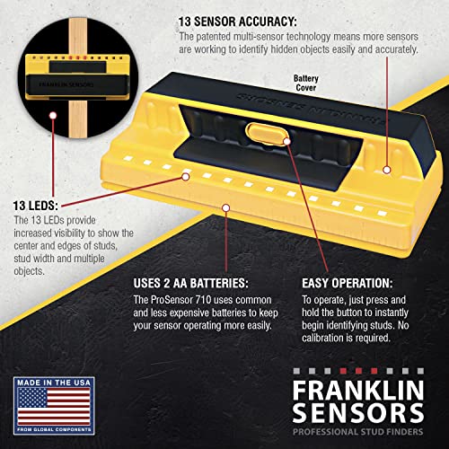 Franklin Sensors ProSensor 710 Stud Finder, 13-Sensor Wall Scanner