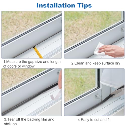 33 Ft Weather Stripping Windows Doors 0.35" Wide x 0.6" Thick - size: 0.35'' Wide X 0.6'' Thick